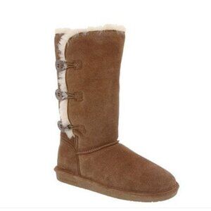 BearPaw Boot Lauren Suede‎ Upper Sheepskin/Wool Blend Lining size 7
